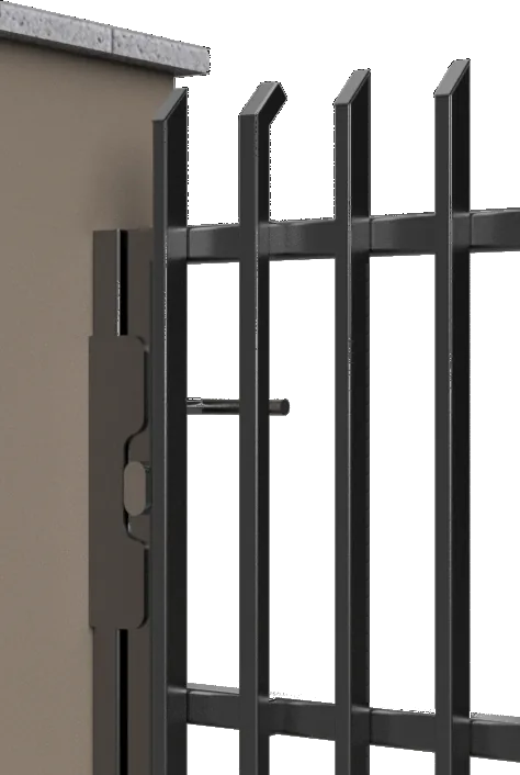 Detalj ograde s bravom i kosim rezom profila